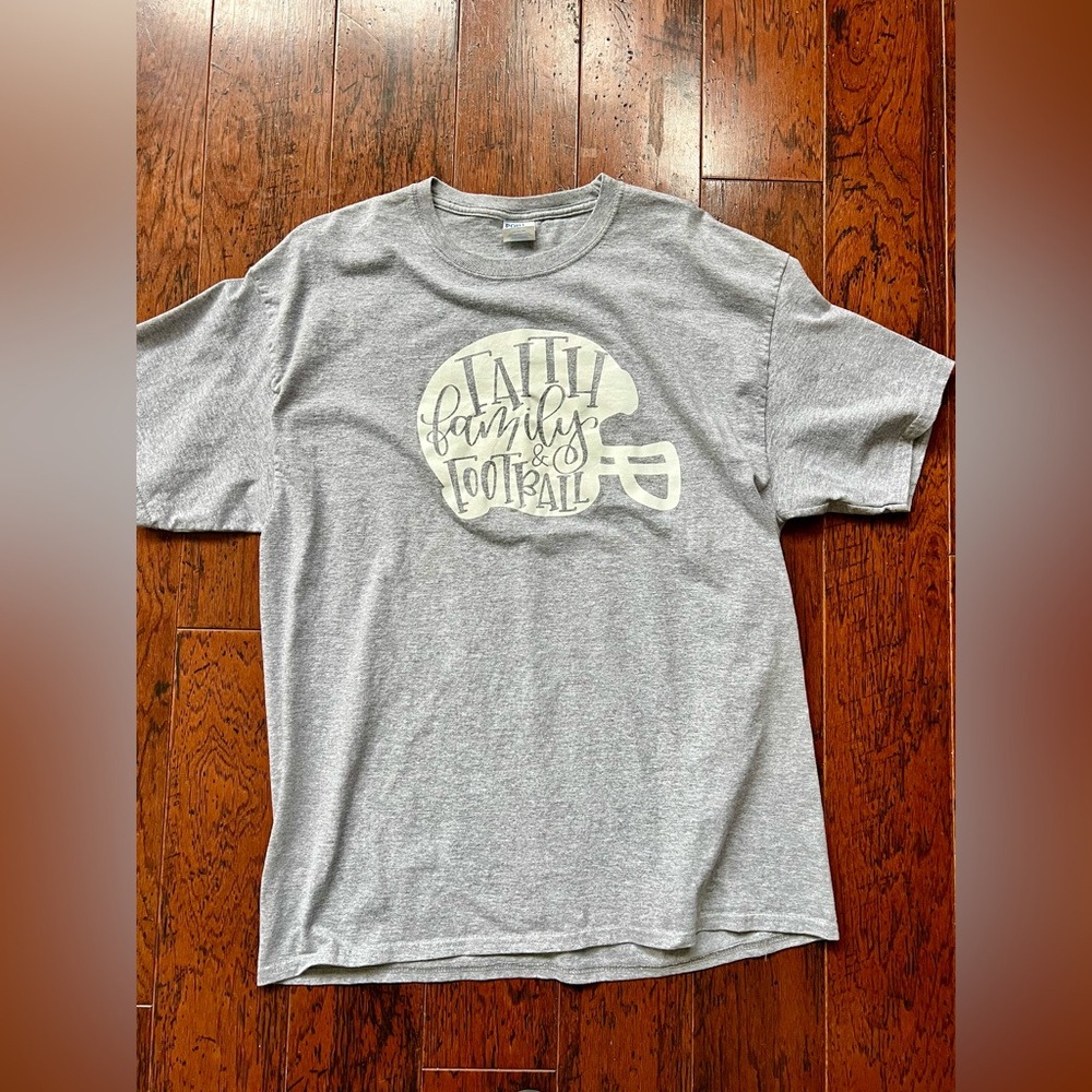 Gray Football Graphic T-Shirt